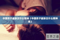 中国孩子最缺乏什么精神（中国孩子最缺乏什么精神呢）