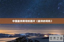 中国最帅男司机图片（最帅的司机）