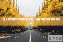 世上最惊艳的中国制造（世上最惊艳的中国制造是什么）