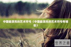中国最漂亮的艺术符号（中国最漂亮的艺术符号有哪些）