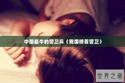 中国最牛的警卫兵（我国榜首警卫）