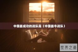 中国最成功的战队是（中国最牛战队）