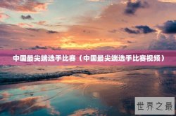 中国最尖端选手比赛（中国最尖端选手比赛视频）