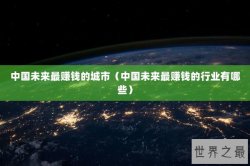 中国未来最赚钱的城市（中国未来最赚钱的行业有哪些）
