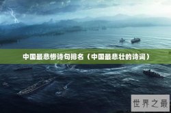 中国最悲惨诗句排名（中国最悲壮的诗词）
