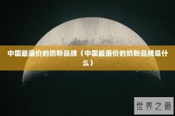 中国最廉价的奶粉品牌（中国最廉价的奶粉品牌是什么）