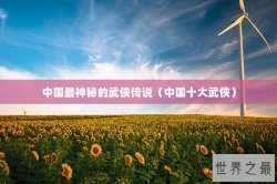 中国最神秘的武侠传说（中国十大武侠）
