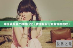 中国监管最严格的行业（我国目前行业监管的现状）