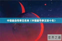 中国最血性拳王名单（中国最牛拳王前十名）