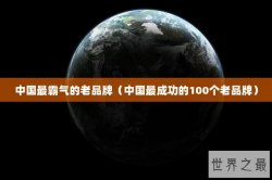 中国最霸气的老品牌（中国最成功的100个老品牌）