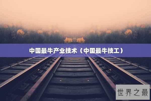 中国最牛产业技术（中国最牛技工）