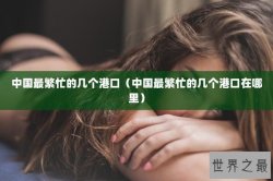 中国最繁忙的几个港口（中国最繁忙的几个港口在哪里）