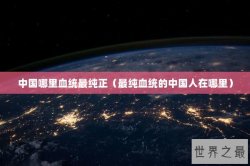 中国哪里血统最纯正（最纯血统的中国人在哪里）
