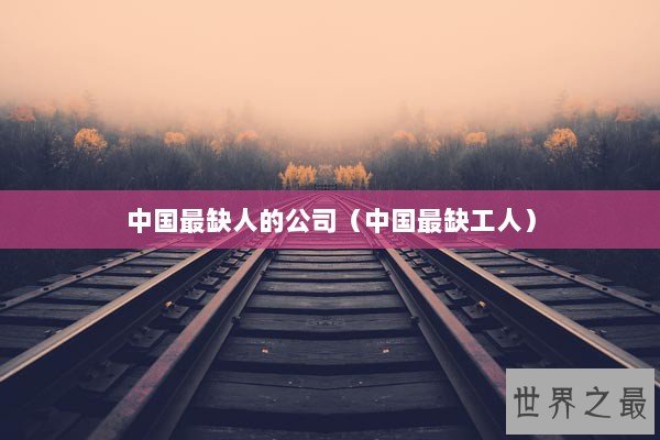 中国最缺人的公司（中国最缺工人）