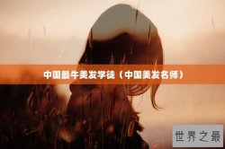 中国最牛美发学徒（中国美发名师）