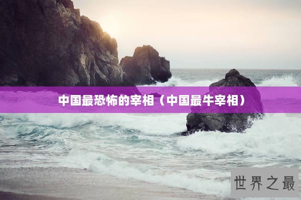 中国最恐怖的宰相（中国最牛宰相）