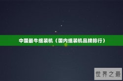 中国最牛组装机（国内组装机品牌排行）