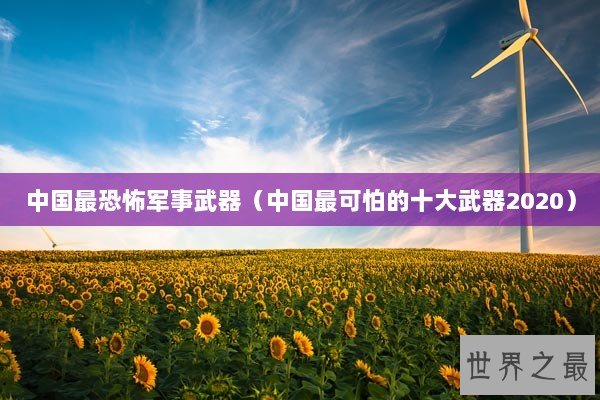 中国最恐怖军事武器（中国最可怕的十大武器2020）