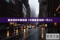 最自信的中国品牌（中国最自信的一代人）
