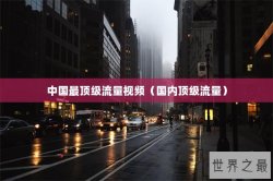 中国最顶级流量视频（国内顶级流量）