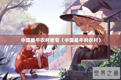 中国最牛农村老宅（中国最牛的农村）
