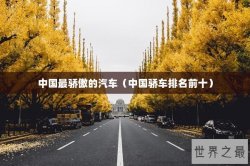 中国最骄傲的汽车（中国骄车排名前十）