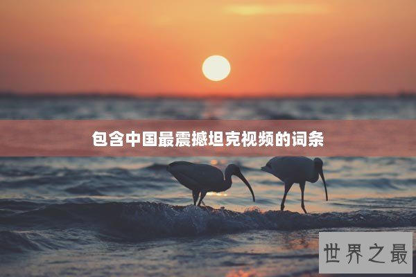 包含中国最震撼坦克视频的词条