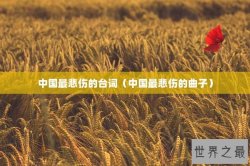 中国最悲伤的台词（中国最悲伤的曲子）