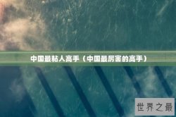 中国最粘人高手（中国最厉害的高手）