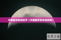 中国最顶级轻枪手（中国最厉害的轻武器）