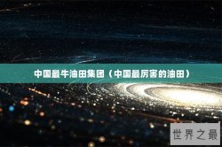 中国最牛油田集团（中国最厉害的油田）