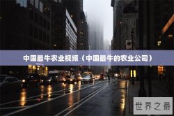 中国最牛农业视频（中国最牛的农业公司）