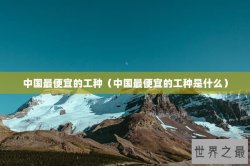 中国最便宜的工种（中国最便宜的工种是什么）