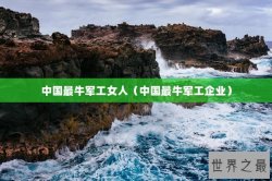 中国最牛军工女人（中国最牛军工企业）