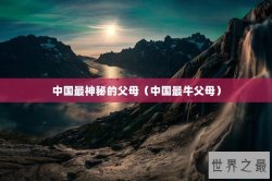中国最神秘的父母（中国最牛父母）