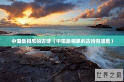 中国最相思的古诗（中国最相思的古诗有哪些）