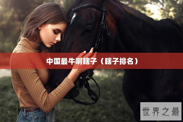 中国最牛啊瞎子（瞎子排名）