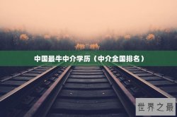 中国最牛中介学历（中介全国排名）