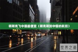 明斯克飞中国最便宜（明克斯到中国的航班）