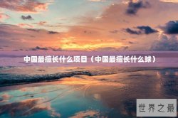 中国最擅长什么项目（中国最擅长什么球）