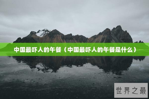 中国最吓人的午餐（中国最吓人的午餐是什么）