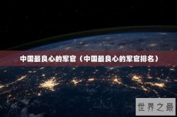 中国最良心的军官（中国最良心的军官排名）