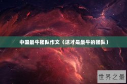 中国最牛团队作文（这才是最牛的团队）