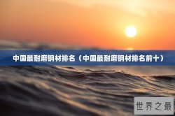 中国最耐磨钢材排名（中国最耐磨钢材排名前十）