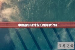 中国最年轻付省长的简单介绍