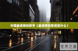 中国最遗憾的歌手（最遗憾的歌词是什么）