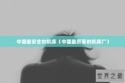 中国最安全的机床（中国最厉害的机床厂）