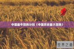 中国最牛回购计划（中国历史最大回购）