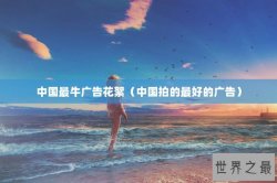 中国最牛广告花絮（中国拍的最好的广告）