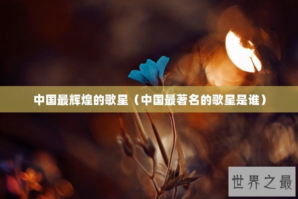 中国最辉煌的歌星（中国最著名的歌星是谁）